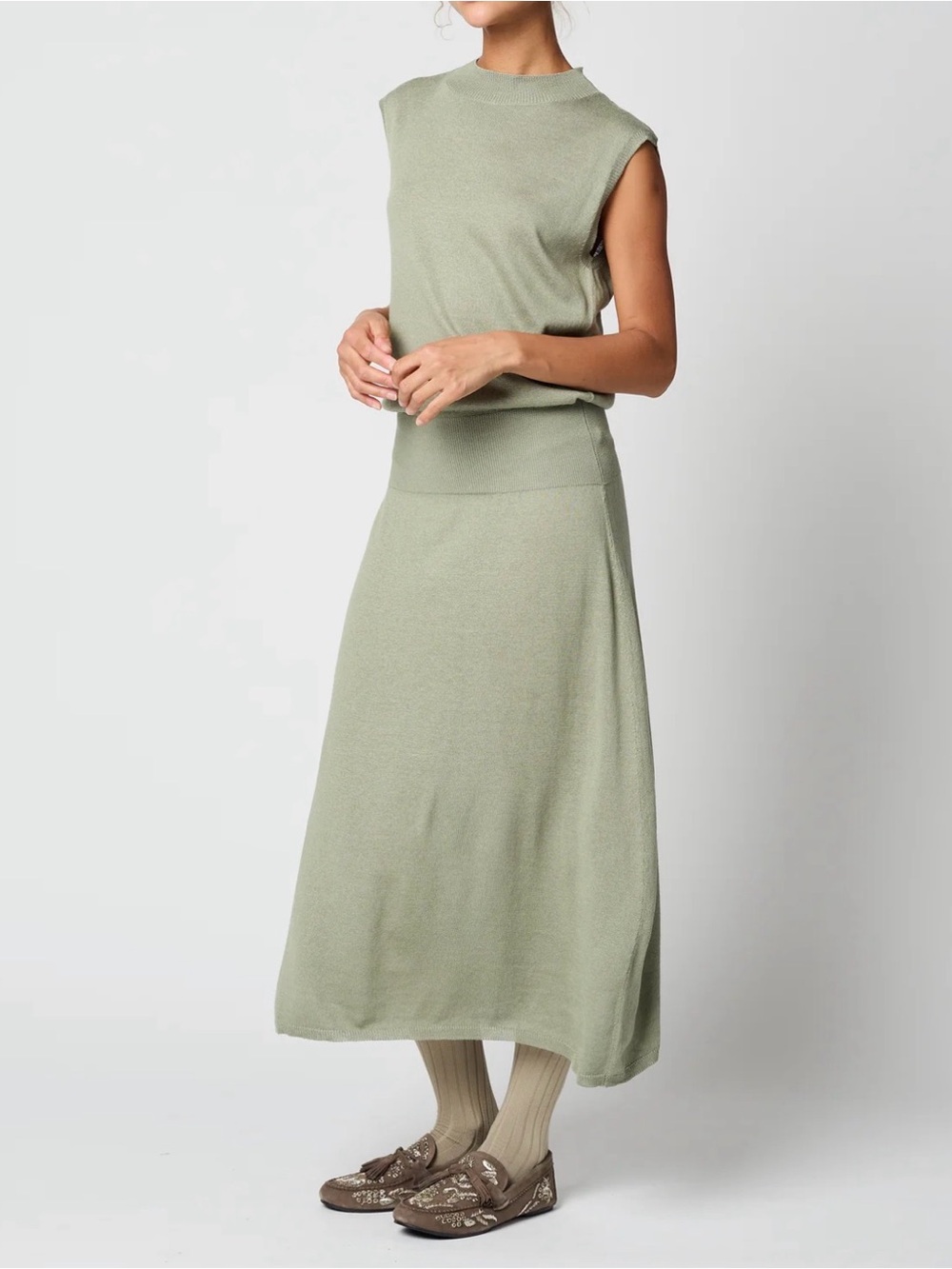 HIGH GAUGE VISCOSE COTTON DRESS